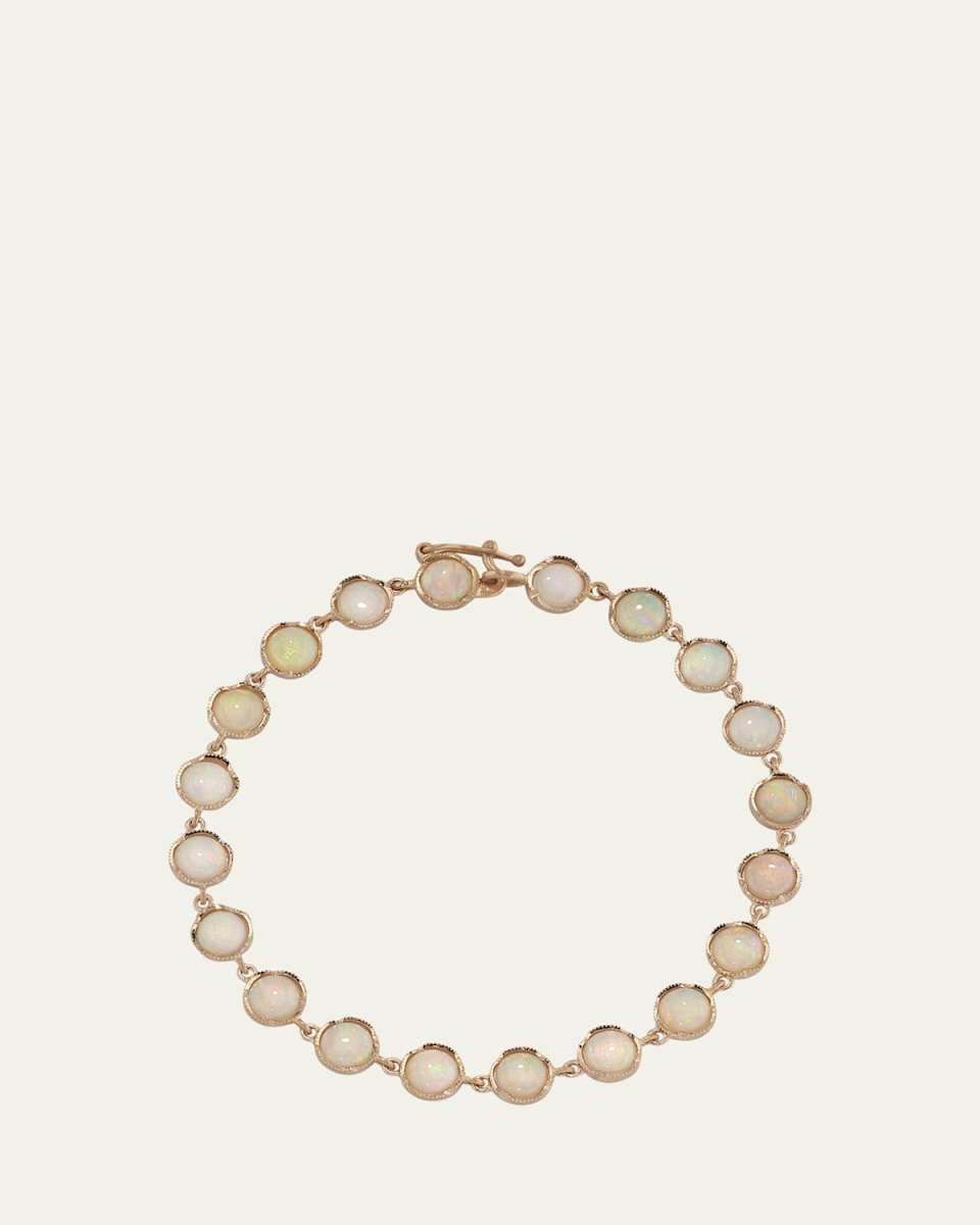 Classic 18K Rose Gold Opal Cabochon Bracelet